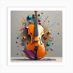 Christmas Violin Art Print