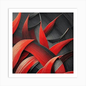 Abstract Red Abstract Painting Art Print