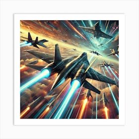 A Depiction Of Aurora Interceptors, High Speed Jet Art Print