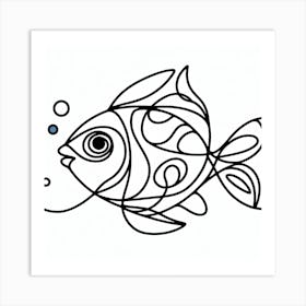 Fish Picasso style 4 Art Print