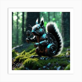 Robot Squirrel 4 Art Print