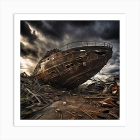 Abandoned Ship Art Print