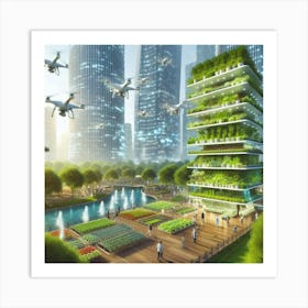 Futuristic Cityscape 28 Art Print