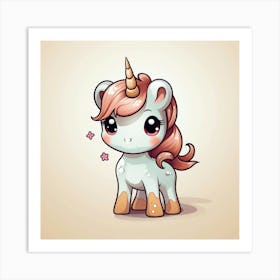 Cute Unicorn 153 Art Print