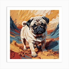 Pug Painting 1 Art Print