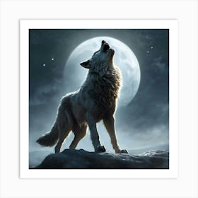 Howling Wolf 1 Art Print