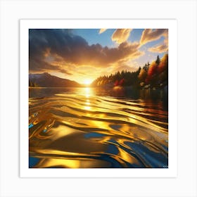 Sunset In The Water Art Print