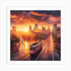 Rainy Day In Portland Art Print