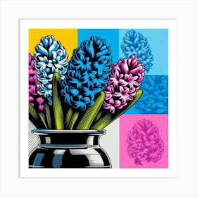 Hyacinths, pop art 2 Art Print