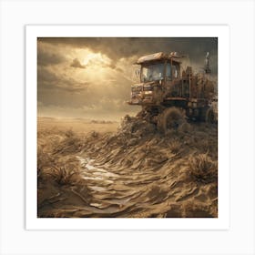 Truck In The Desert 3 Art Print