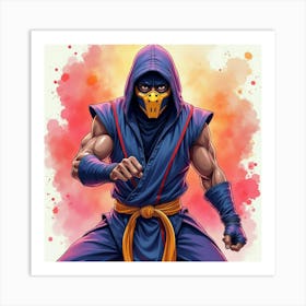 Mortal Kombat Ninja Fighter Concept Art (115) Art Print