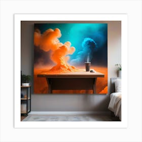 Smoke And Fire Art Print