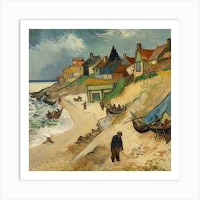 House On The Beach By Vincent Van Gogh Art Print