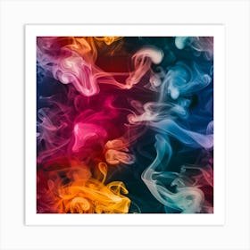 Colorful Smoke Background 8 Art Print