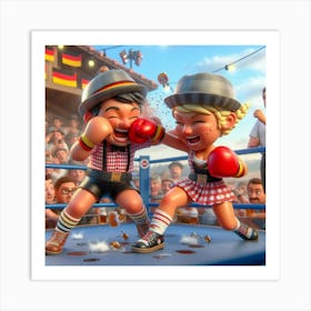 Boxing Match 16 Art Print