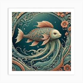 Fish In A Frame Art Print