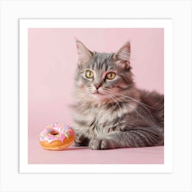 Donut Cat Art Print