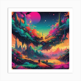 Psychedelic Landscape Art Print