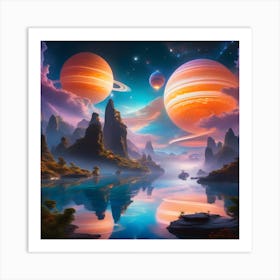 Planets In The Sky Art Print