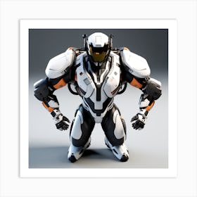 Building A Strong Futuristic Suit Like The One In The Image Requires A Significant Amount Of Expertise, Resources, And Time Art Print