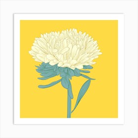 Chrysanthemum yellow Art Print