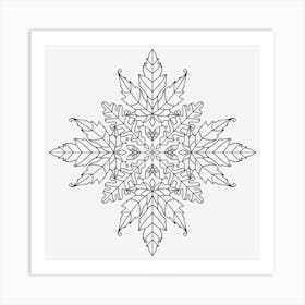 Leaf Mandala 01 Art Print