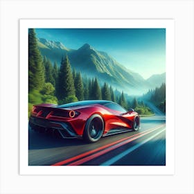 Ferrari F12td Supercar Art Print