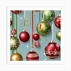 Christmas Ornaments 155 Art Print