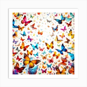 Colorful Butterflies 1 Art Print