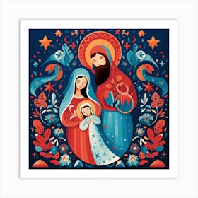 Jesus And Nativity Art Print