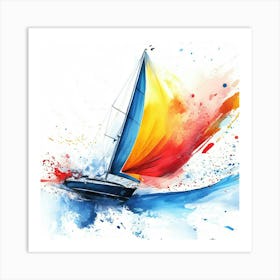 Sailboat Painting Art Print