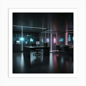 Futuristic Office Art Print