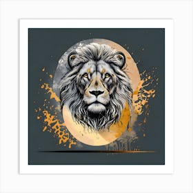 Lion Head Art Print