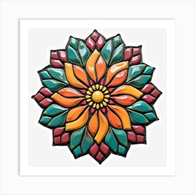 Mandala Flower Art Print