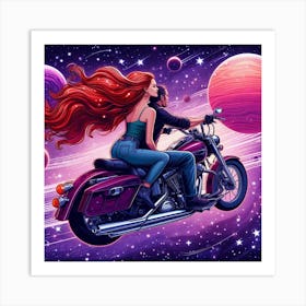 Space Riders by dee Art Print