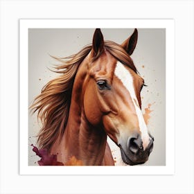 Horse Portrait Art Print