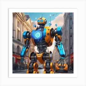 Robot In The City 38 Art Print