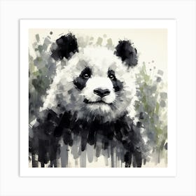 Panda Bear Watercolor panda Art, painting Art Print