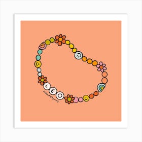 Leo Friendship Bracelet Art Print