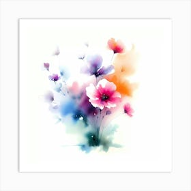 Watercolor Flowers 39 Art Print