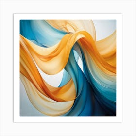 Abstract Curves In An Elegant Dance Mimicking A Symphony Sweeping And Intertwining In A Seamless Fl Art Print