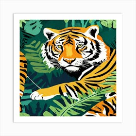 Tiger In The Jungle Art Print