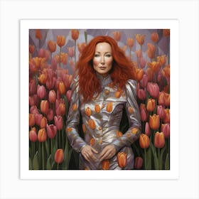 Tori Does Tulips Art Print