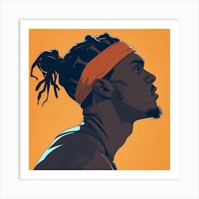 Portrait Of A Basketball Player Art Print