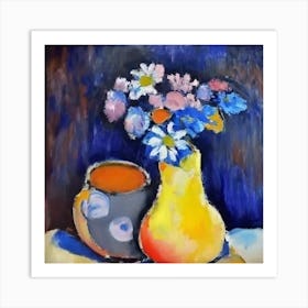 Daisies In A Vase Art Print