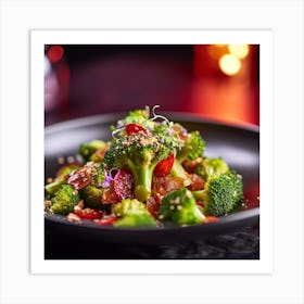 Broccoli Salad With Sesame Seeds Art Print