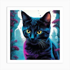 Creative Feline Cat Artwork 21 Art Print