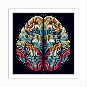 Abstract Brain Art Print