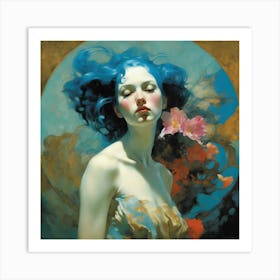 'Blue Flower' Art Print