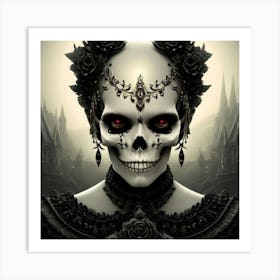 Gothic Skull Art Print